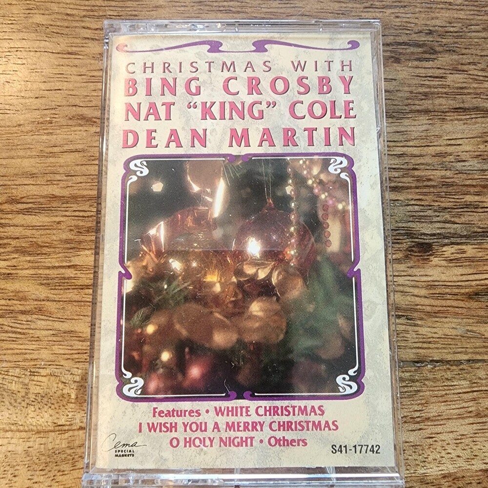 Bing Crosby Nat King Cole Dean Martin Cassette Christmas With 1991 Holiday Album